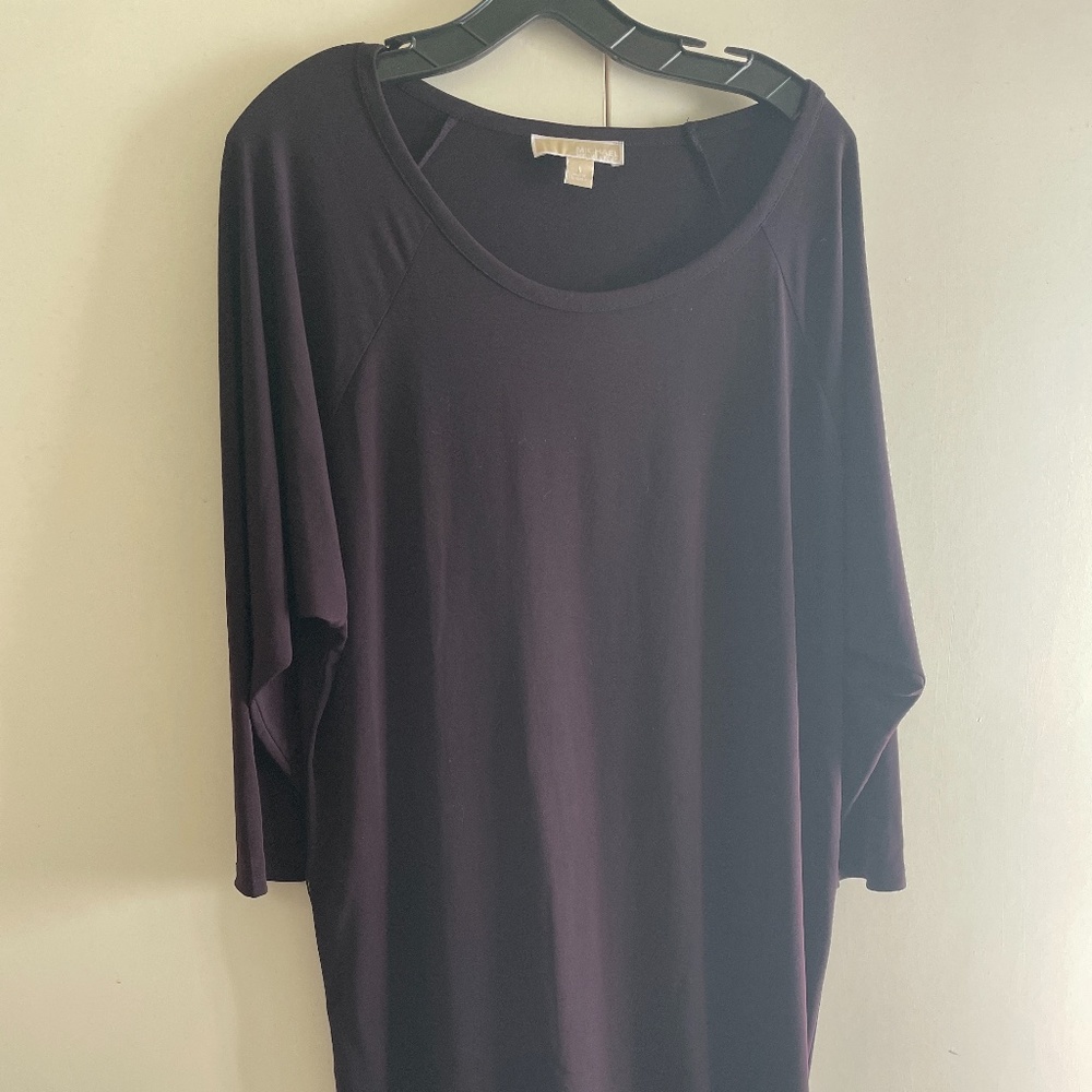 Michael Kors Brown Purple Knit Dress Size Large